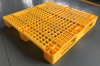 Gelbe, quadratische, regalfähige HDPE-Kunststoffpaletten für die Automatisierung