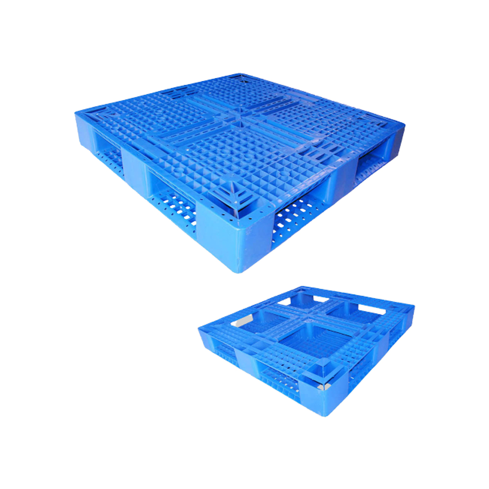 Kunststoffpalette mit offenen Decks über den gesamten Umfang. Hochleistungs-Kunststoffpalette