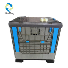 Stapelbare, zusammenklappbare große Kunststoffbehälter