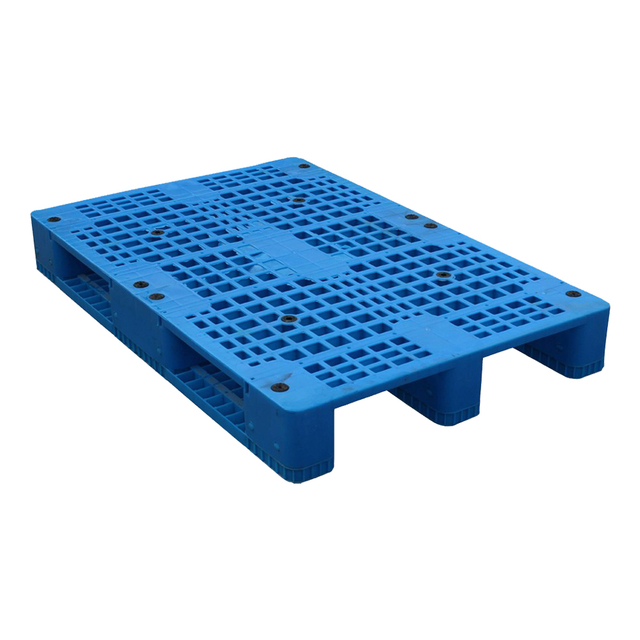 1200*800 Drei-L&auml;ufer-HDPE-Kunststoffpalette in Blau