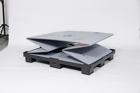 Stapelbare, robuste, zusammenklappbare Versandhüllenbox aus Kunststoff