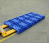 Modulare HDPE-Kunststoffpalette mit offenem Deck und drei Kufen
