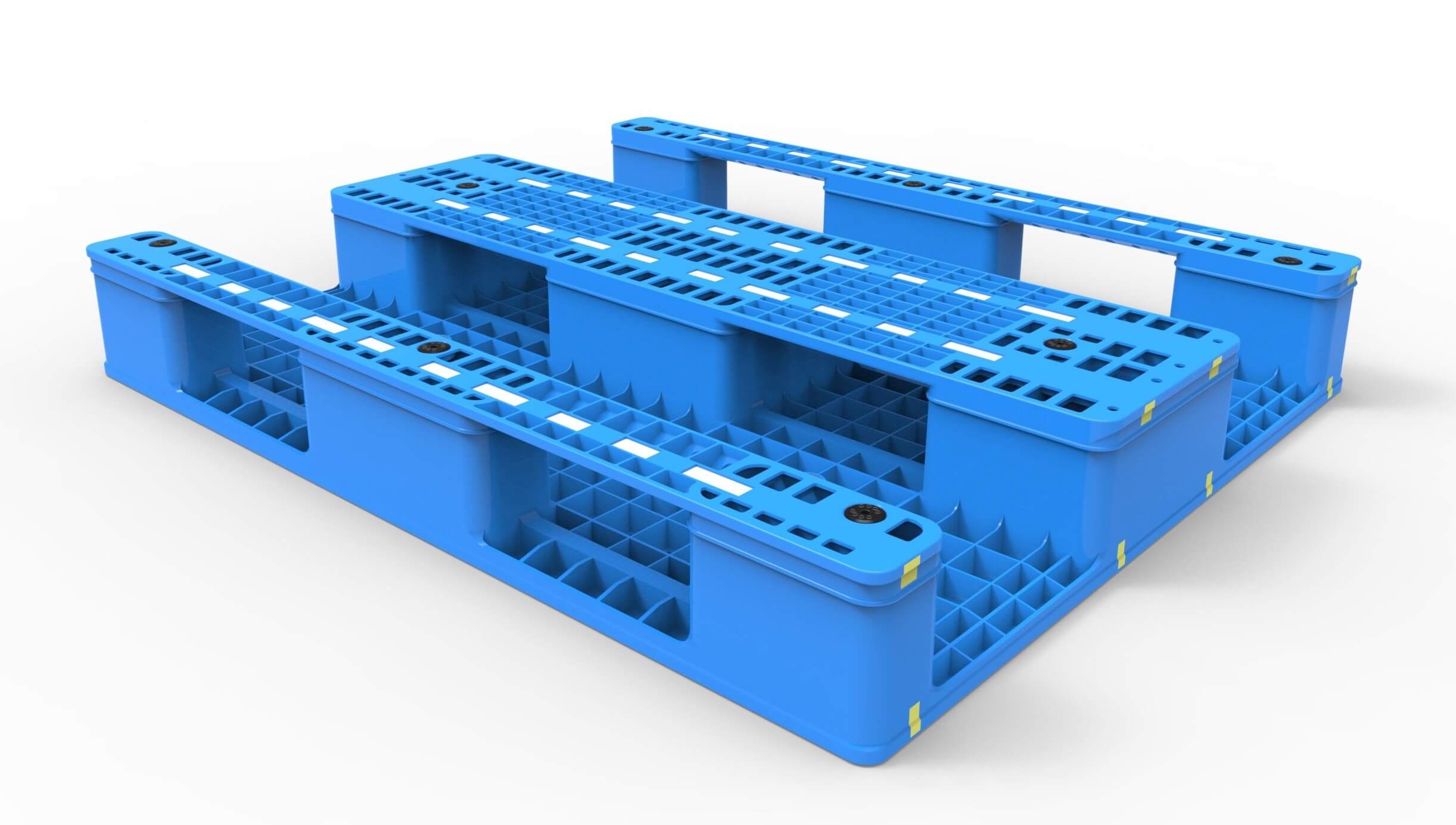 48 x 40 RFID-Hochleistungspaletten aus industriellem Kunststoff, regalfähig