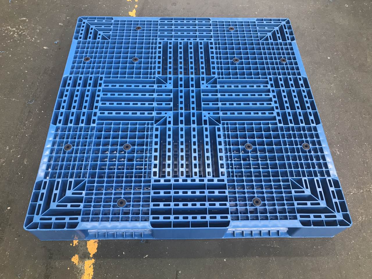 1200 x 1200 wiederverwendbare doppelseitige Kunststoffpalette mit offenem Deck