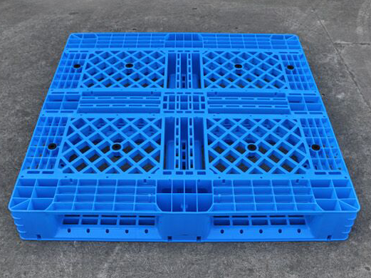 1100 x 1100 4-Wege-Lagergitter-Kunststoffpalette mit Stahlverstärkung