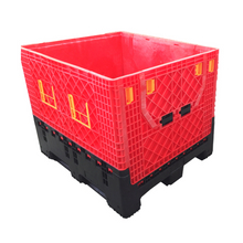 Große, stapelbare, robuste FLC-Palettenbox aus faltbarem Kunststoff