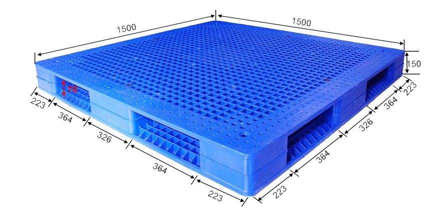 HDDFGNS1515B Recycelbare, robuste, übergroße PP-Kunststoffpaletten