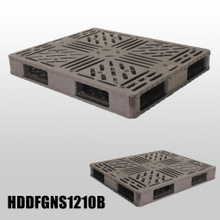 4-Wege-Wende-Lagerpaletten aus grauem Netzgewebe aus Kunststoff