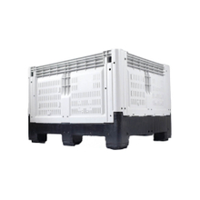 Große, stabile, zusammenklappbare Palettenbox aus Kunststoff