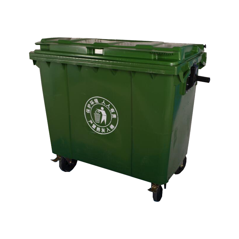 660L PE-Recycling-M&uuml;lleimer f&uuml;r den Au&szlig;enbereich