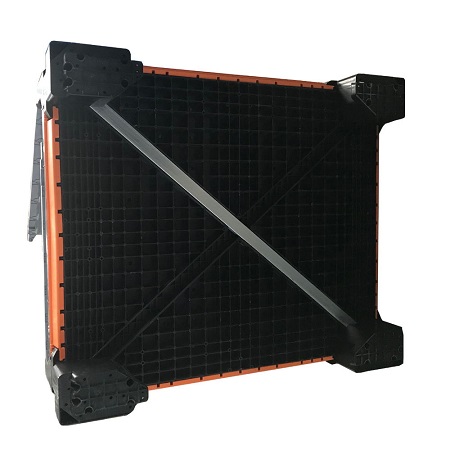 Stapelbarer, zusammenklappbarer HDPE-Aufbewahrungsbehälter für Kunststoffpaletten mit Deckel