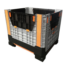 Gro&szlig;e industrielle, verst&auml;rkte, faltbare Lagerpalettenbox aus Kunststoff