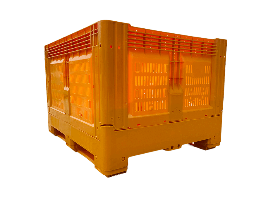 Faltbare, belüftete Obst- und Gemüse-Aufbewahrungsbehälter aus Kunststoffpaletten