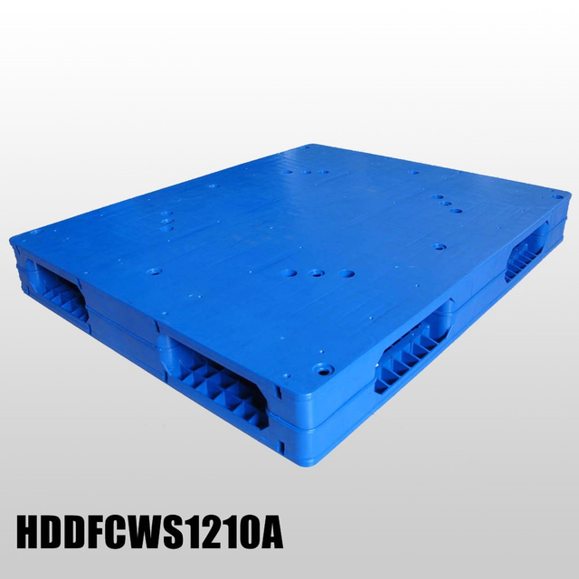 1200 x 1000 doppelseitige, geschlossene, stapelbare blaue Kunststoffpaletten
