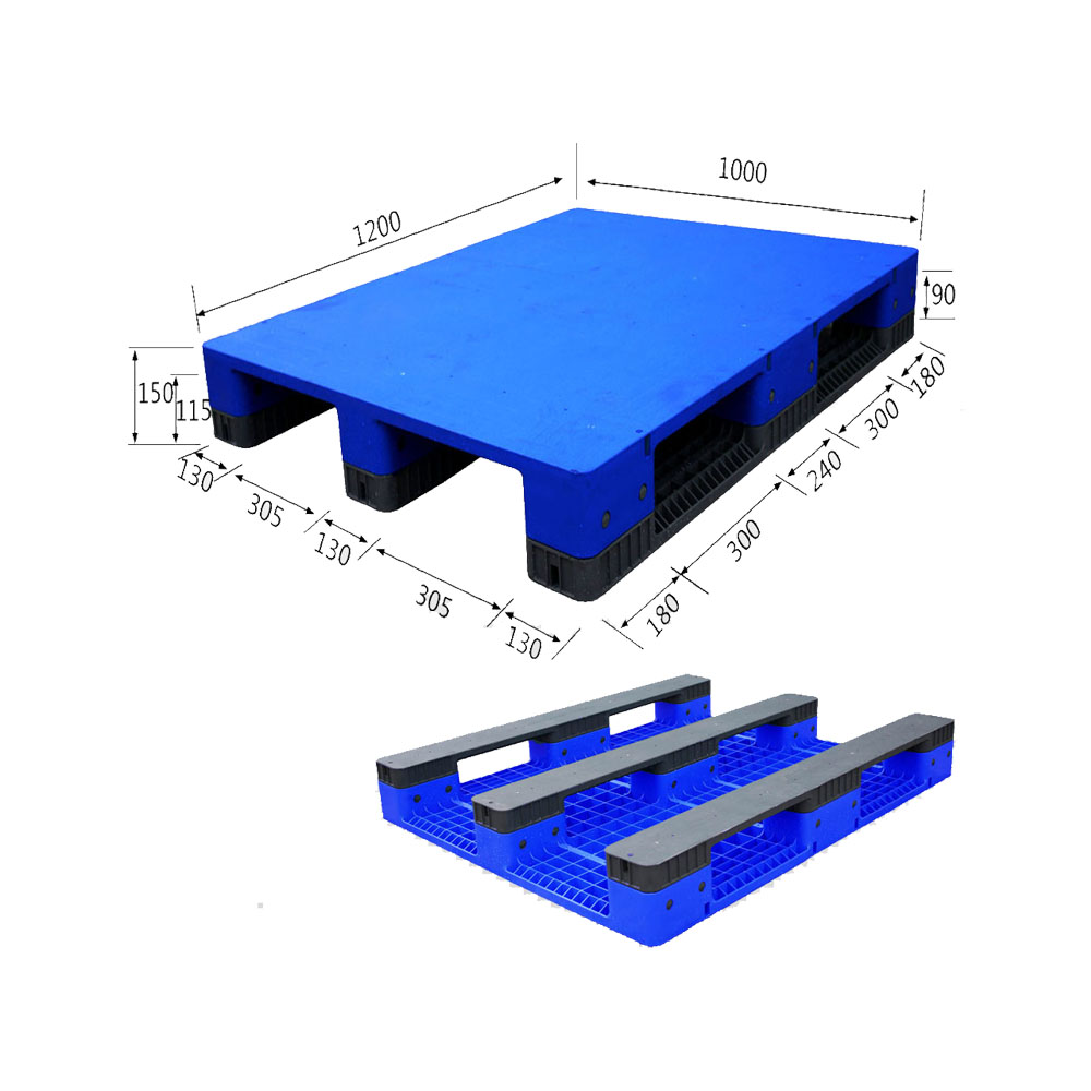 1200*1000 Hartplastikpaletten mit drei Kufen schließen das Deck