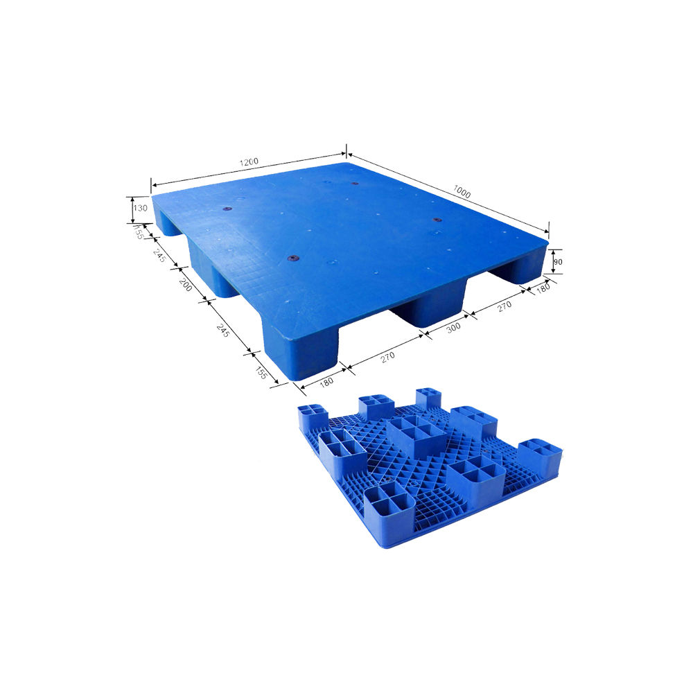 Robuste, 9 Fu&szlig; lange Kunststoffpalette mit glatter Oberfl&auml;che