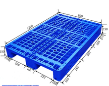 1200 x 1000, drei Kufen, geschlossene, regalfähige Kunststoffpalette 