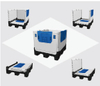 Zusammenklappbare Palettenbox aus glattem Kunststoff für Transport und Lagerung