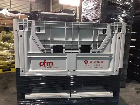 Geschlossene Wände und Gitterboden, wiederverwendbarer Aufbewahrungsbehälter aus Kunststoffpaletten