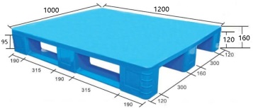 1200 x 1000 langlebige Hygiene-RFID-Kunststoffpaletten für die Automatisierung