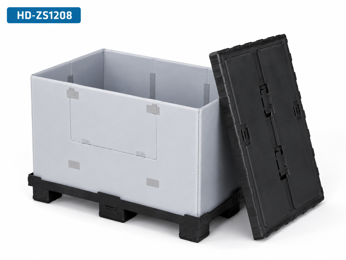 1200 x 800 spritzgegossener Sleeve-Packbeh&auml;lter mit 3 L&auml;ufern