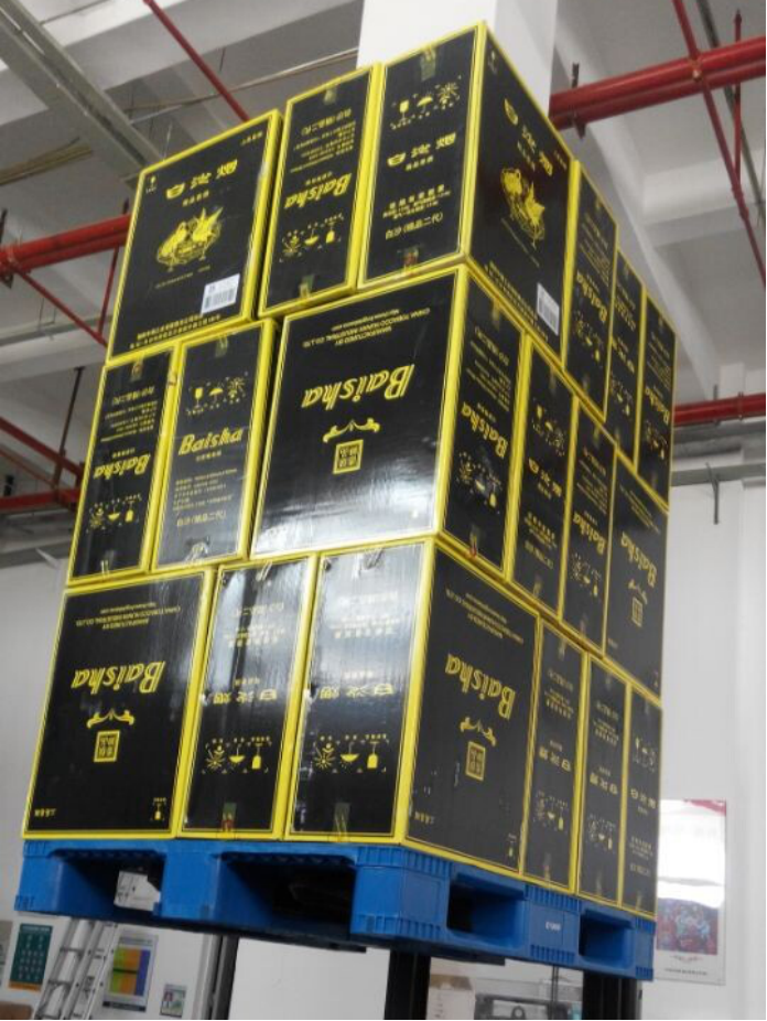 Kunststoffpalette für die Tabakindustrie