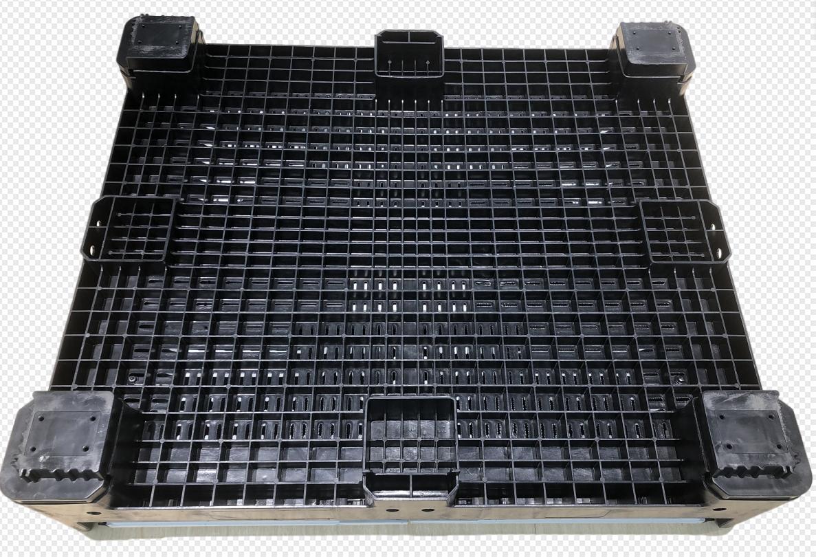 Geschlossene Wände und Gitterboden, wiederverwendbarer Aufbewahrungsbehälter aus Kunststoffpaletten