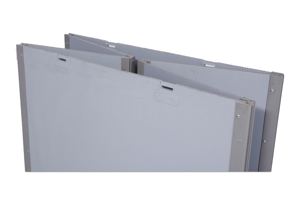 Zusammenklappbare Palettenhülle aus Kunststoff