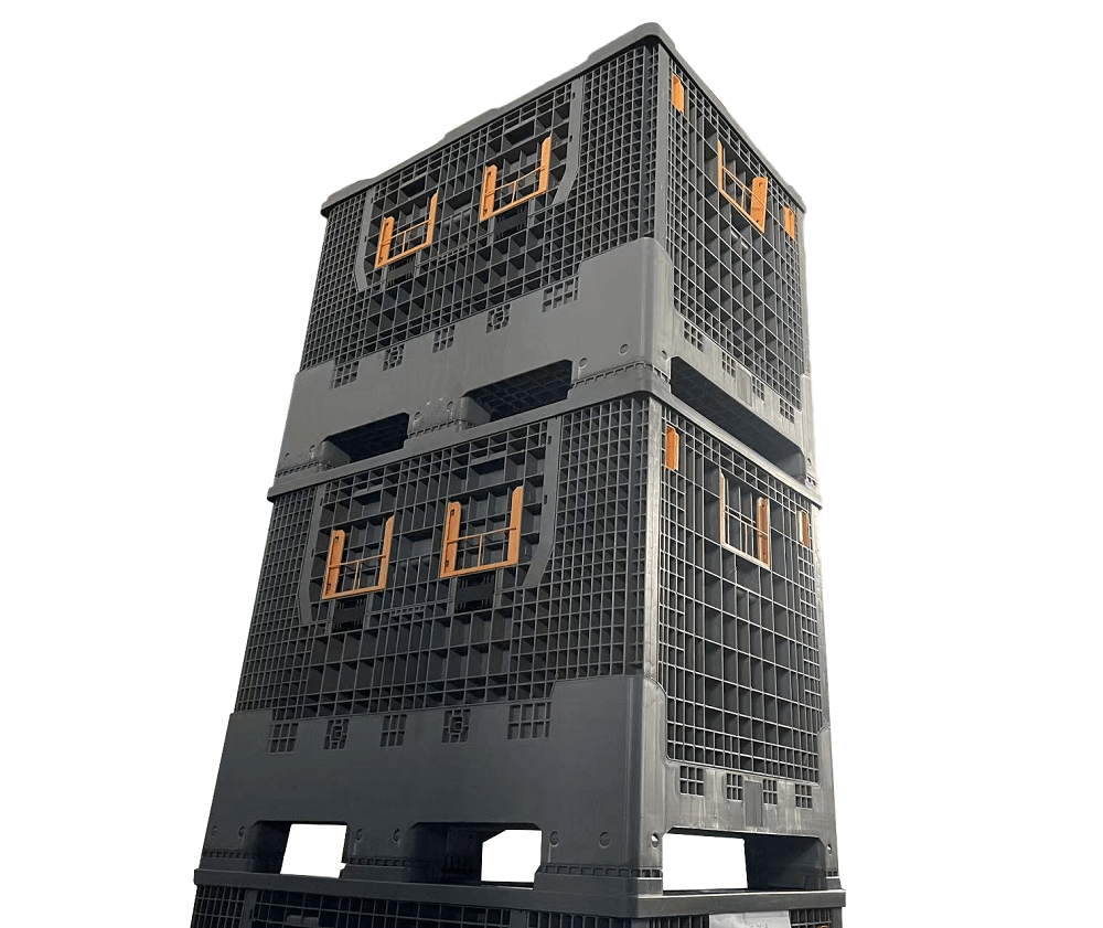 1200x800x900 Euro solide stapelbare faltbare Kunststoffpalettenbox