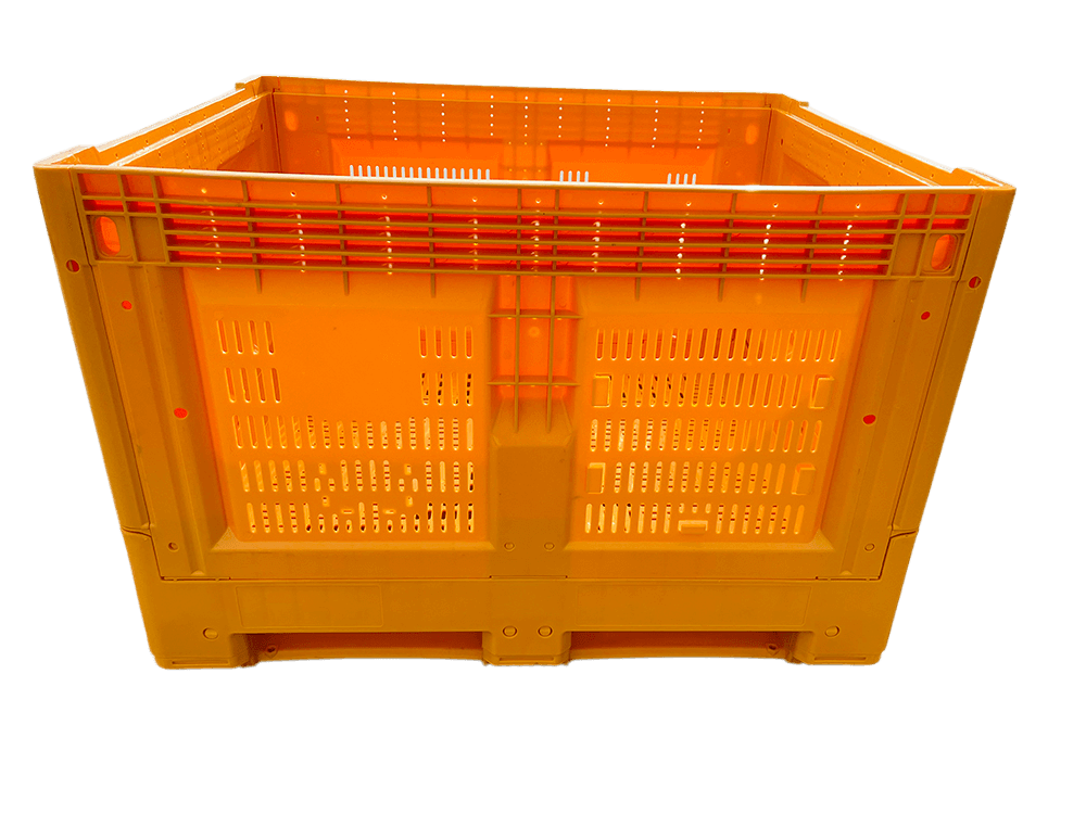 Faltbare, belüftete Obst- und Gemüse-Aufbewahrungsbehälter aus Kunststoffpaletten