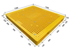Gelbe Mesh-Hochleistungs-Wende-Stapelpaletten aus Kunststoff