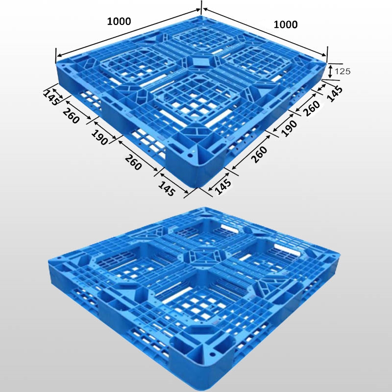 1000 x 1000 wirtschaftliche, wiederverwendbare, leichte Lager-Kunststoff-Versandpaletten