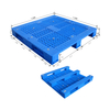 1300 x 1100 blaue HDPE-Kunststoffpalette mit offenem Deck und drei Läufern
