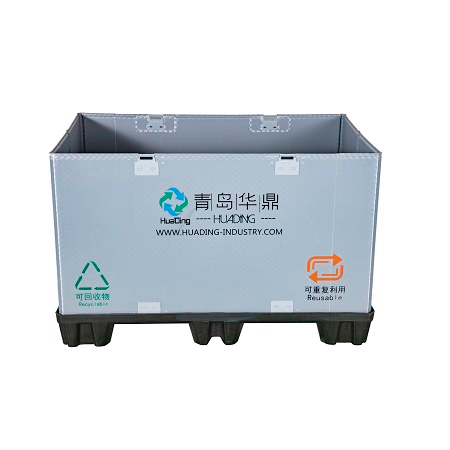 Wiederverwendbare Umzugs- und Aufbewahrungsboxen aus massivem Kunststoff mit Palettenhülle