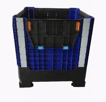 Zusammenklappbare Palettenbox aus Kunststoff 
