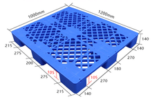 Economy 1200 x 1000 Hochleistungs-Bodenpaletten aus Mesh-Kunststoff