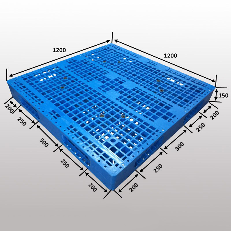 48x48 doppelseitige stapelbare Kunststoffpaletten für Lager