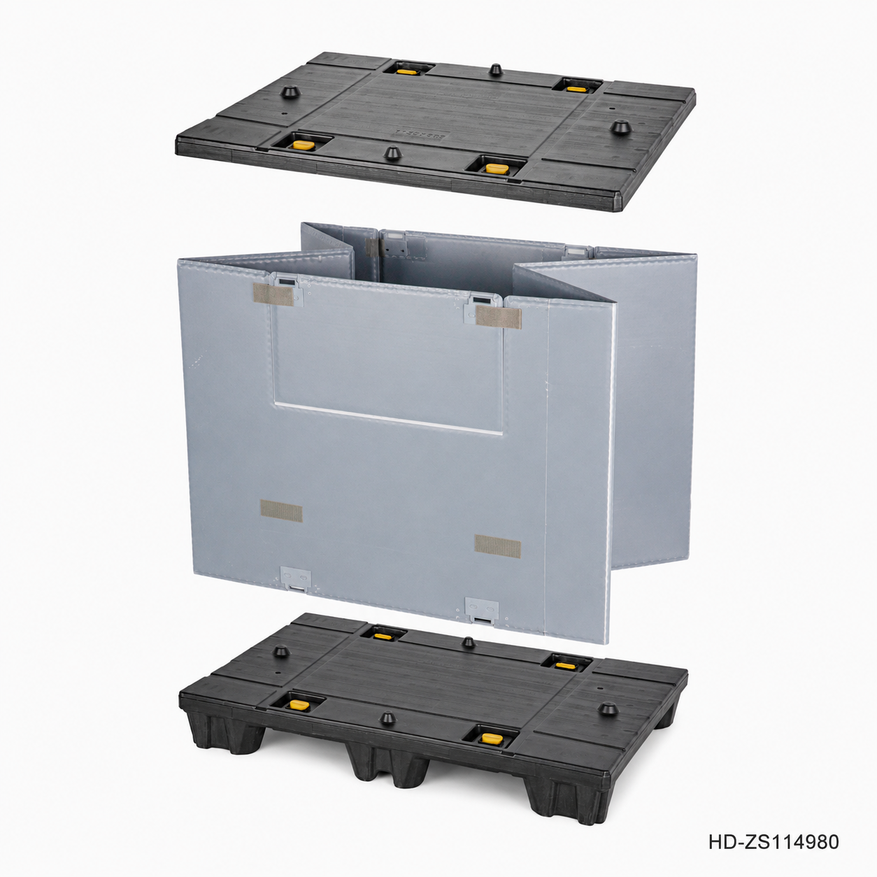 1140 x 980 Spritzgegossener Sleeve-Packbeh&auml;lter mit 3 L&auml;ufern