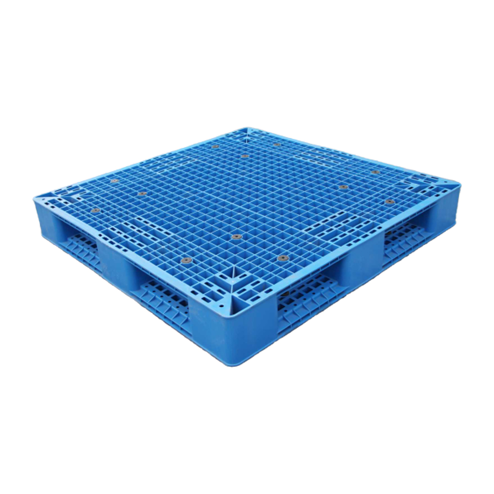 Stapelbare Kunststoffpalette mit durchgehendem Boden