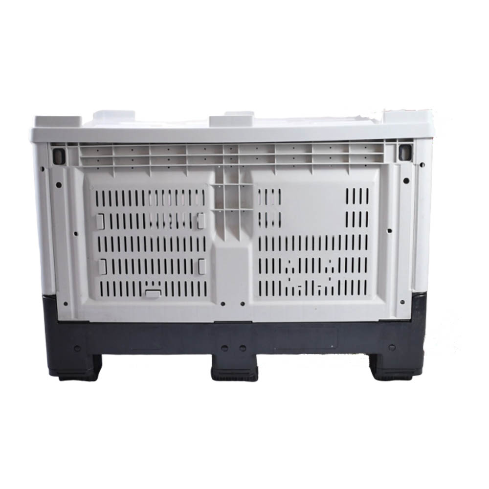 Große, stabile, zusammenklappbare Palettenbox aus Kunststoff