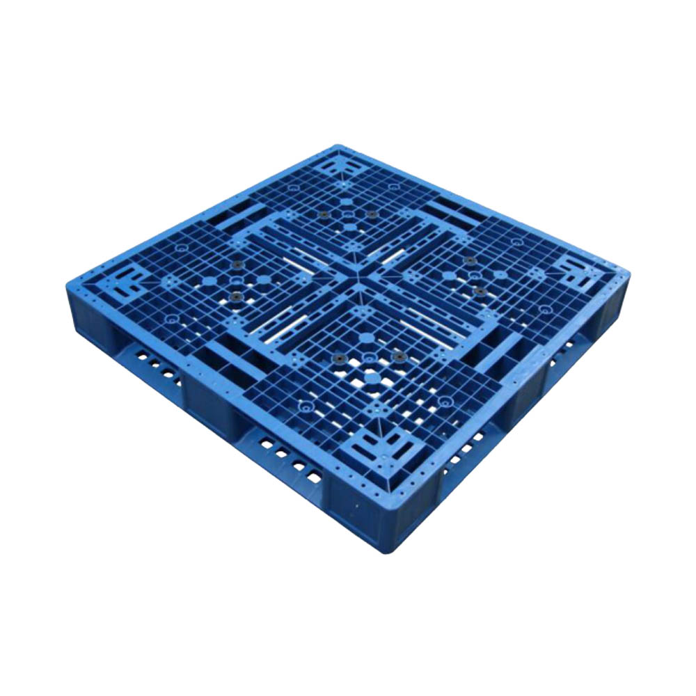 Blaue, leichte Kunststoffpaletten mit offenem Deck