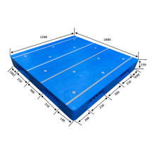 6-Läufer-Kunststoffpalette mit glatter Oberfläche 