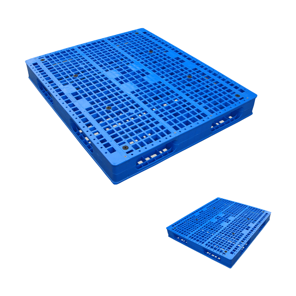 Lagerpalette für Kunststoffpaletten mit doppelseitigem Gitter