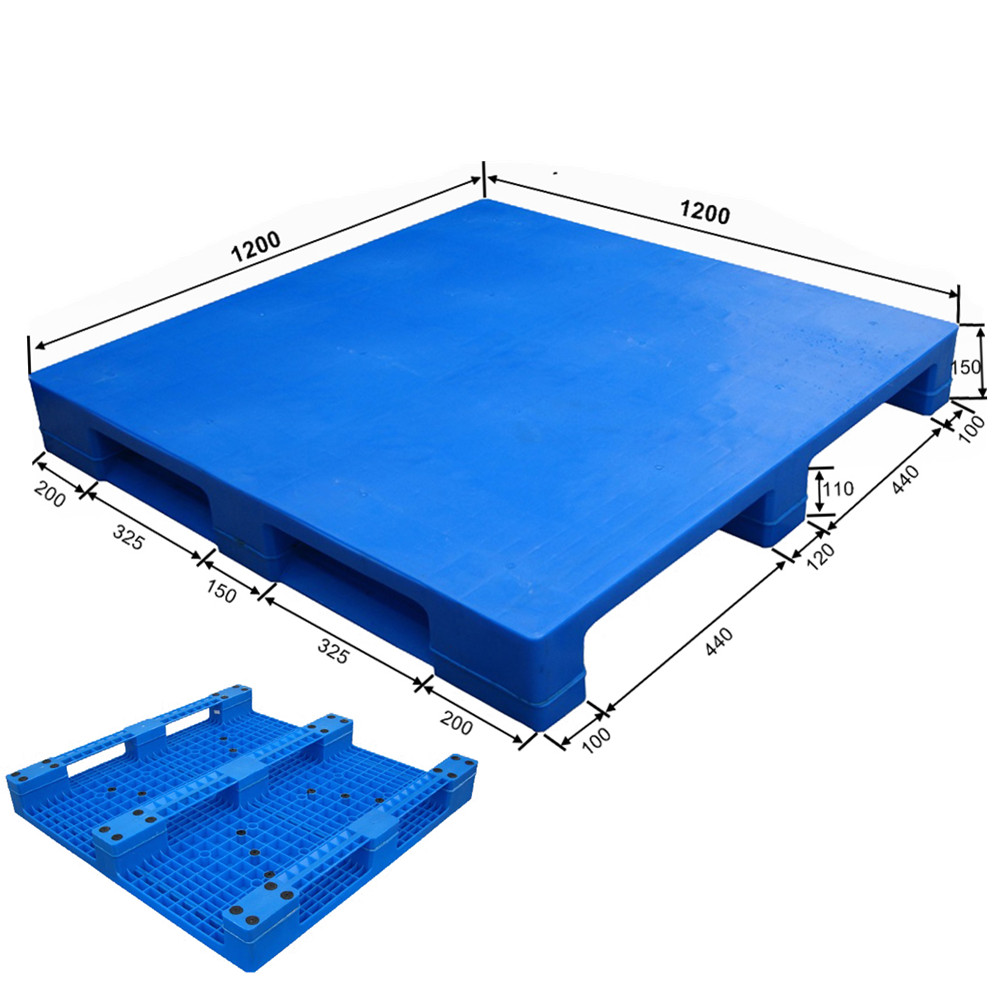 1200*1200 drei Kufen schlie&szlig;en Deck, stapelbare Kunststoffpalette f&uuml;r den Export