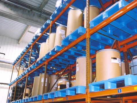 Paletten in der Logistik.