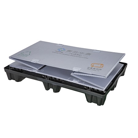 Wiederverwendbare Umzugs- und Aufbewahrungsboxen aus massivem Kunststoff mit Palettenhülle