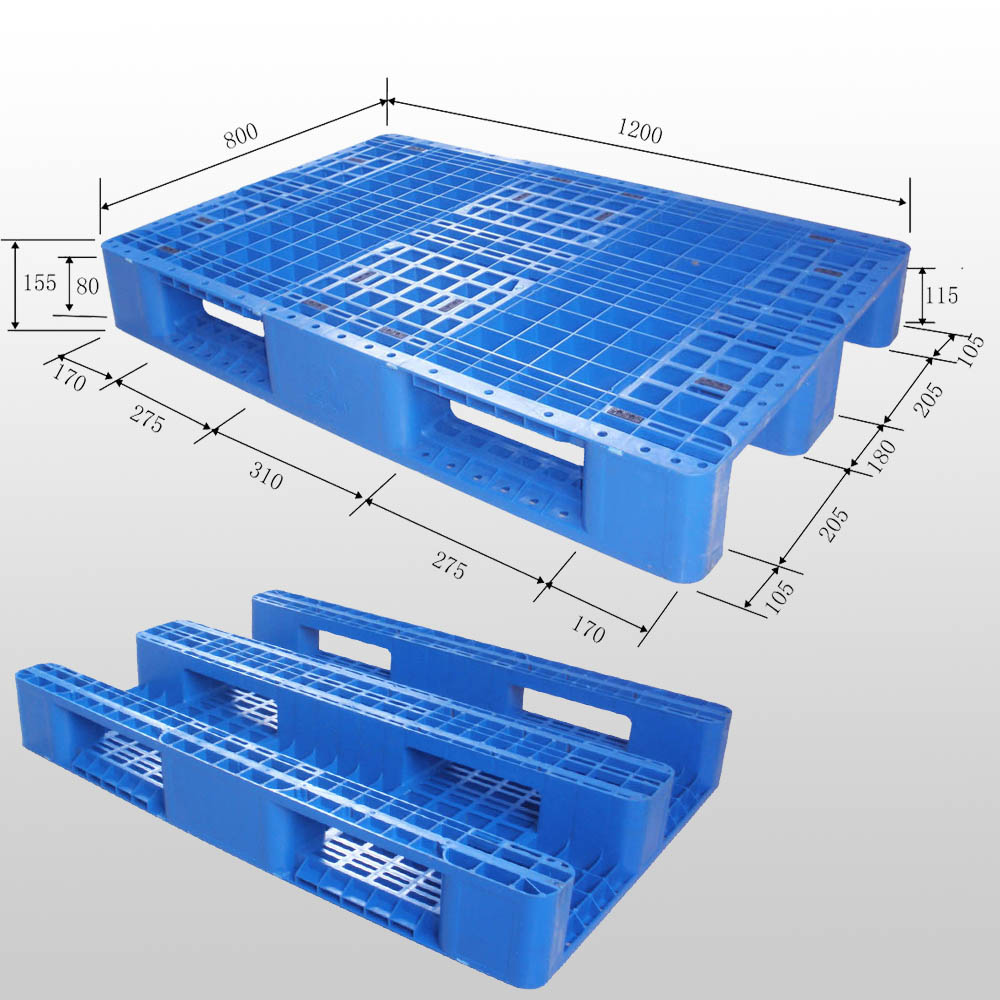 32 x 48 Euro-Paletten mit offener Deckfläche, stapelbar, aus Kunststoff