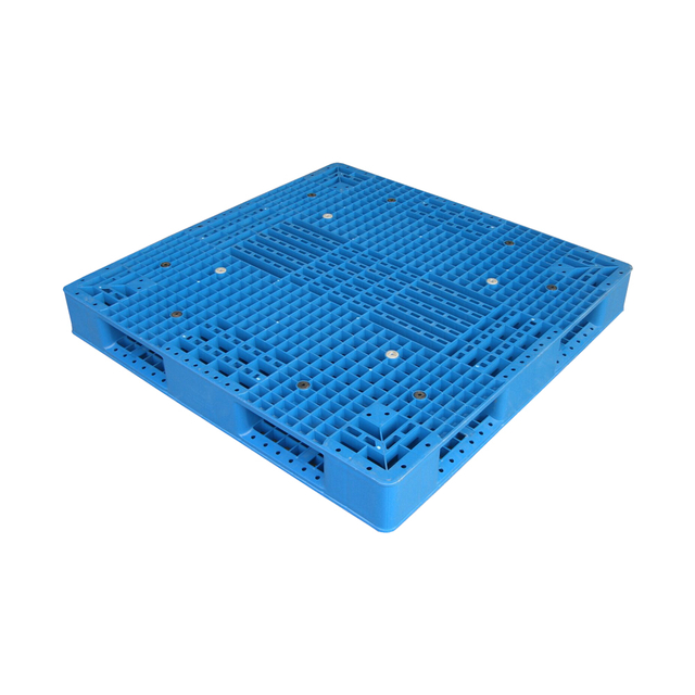 4-Wege-blaue, FDA-zugelassene stapelbare HDPE-Gitter-Kunststoffpalette