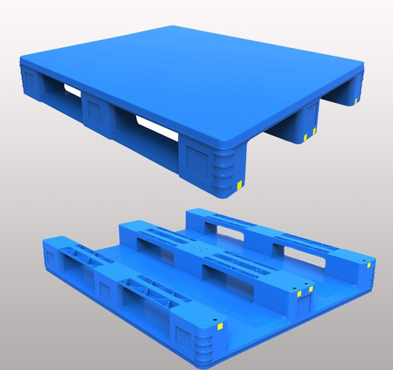1200 x 1000 Polypropylen-Hygiene-Kunststoffpaletten mit flacher Oberseite