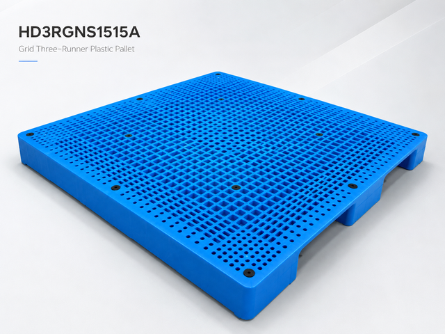 HD3RGNS1515A Offene Kunststoffpalette mit drei Kufen